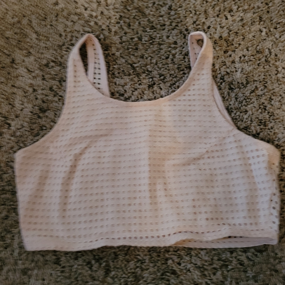 Express light pink crop top small
